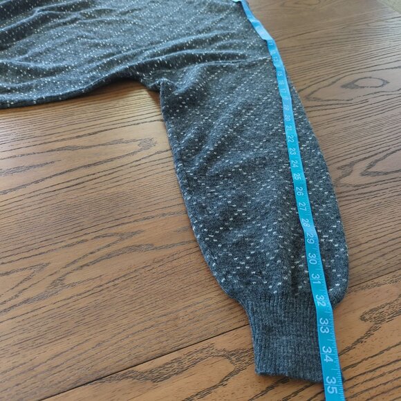 Vintage John Ashford Gray Patterned Knit long sleeve Sweater Acrylic Wool sz XL - Picture 11 of 13